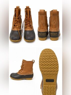 L.L. Bean Two-Tone Brown and Black Bean Boots